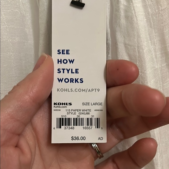 Kohl's Paper White Skirt - Picture 2 of 3